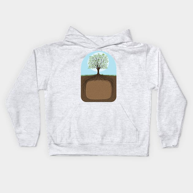 Tree Roots Kids Hoodie by SWON Design